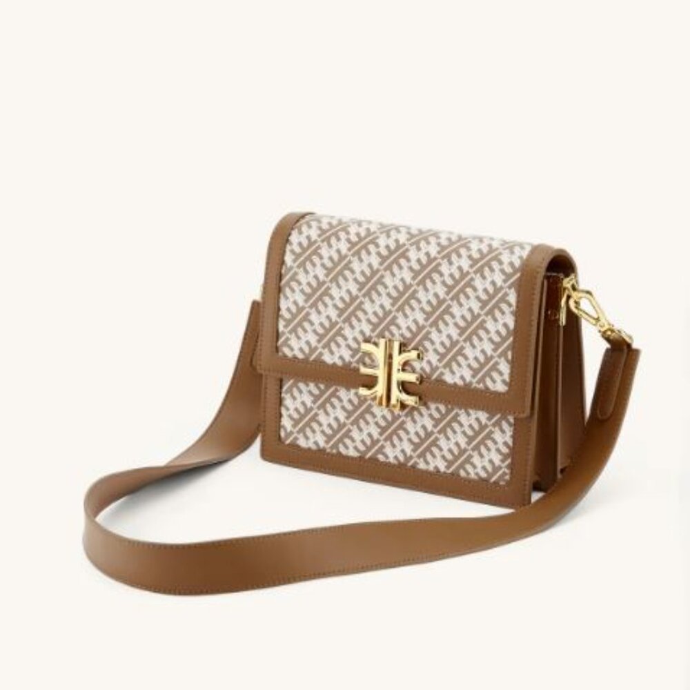 NWOT | JW PEI | FEI Mini Flap Crossbody | Brown Logo